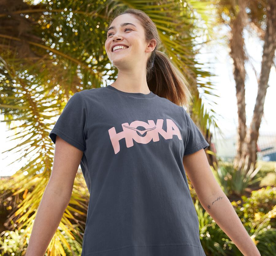 Camisa Hoka One One Mujer - Brand - Azules - QHM129370